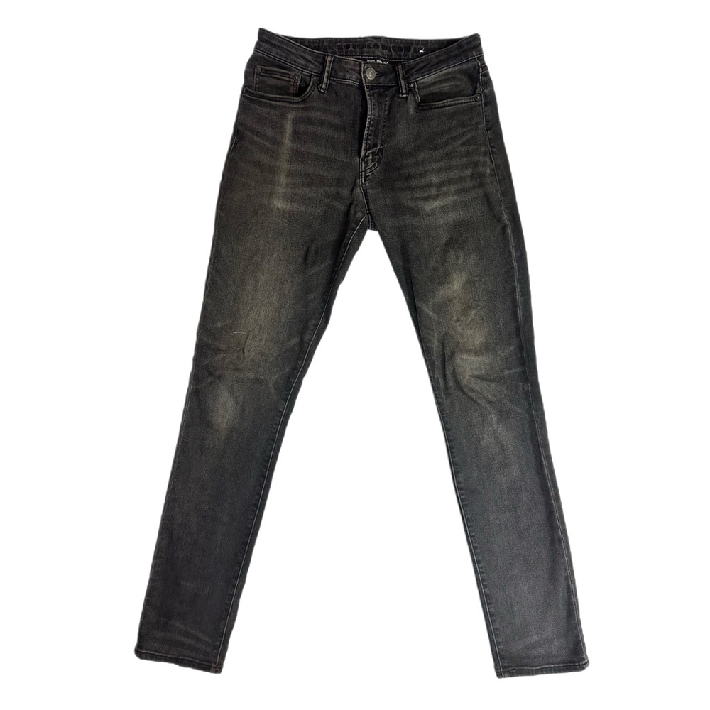 American Eagle Outfitters Men's Distressed Black Skinny Jeans, 32